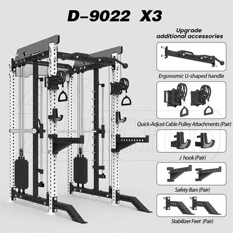 All-in-One Power Rack with Cable Crossover+Smith